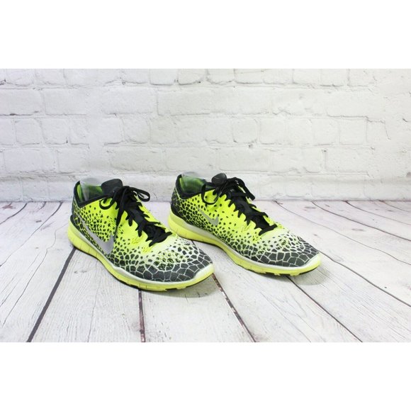 Nike Free 5.0 TR Yellow Nylon Lace Up Running Sneaker Shoes Size 10 - Picture 3 of 9